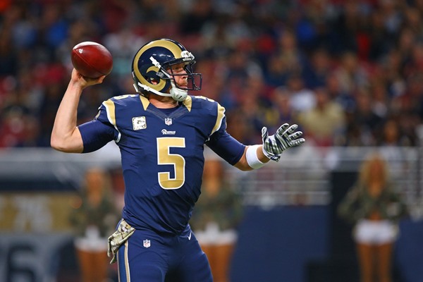 St. Louis Rams Bench Quarterback Nick Foles
