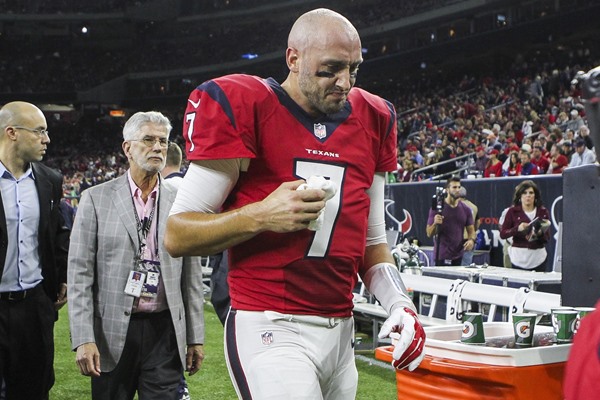 Brian Hoyer Sidelined with Concussion and Strained Neck