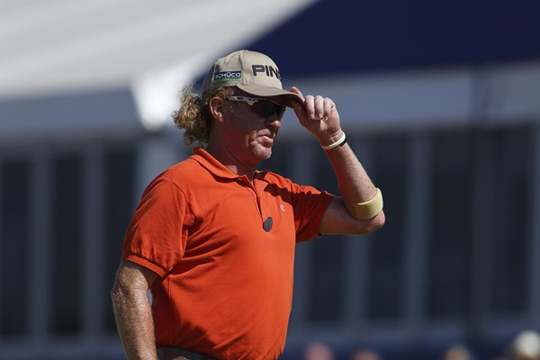 Miguel Angel Jimenez leads after 36-holes at a punishing Muirfield.